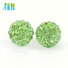 Hersteller Versorgung Peridot Farbe Runde Ton Shamballa Strass ebnen Kristall Perlen Größe 4mm-18mm, IB00103 - Peridot